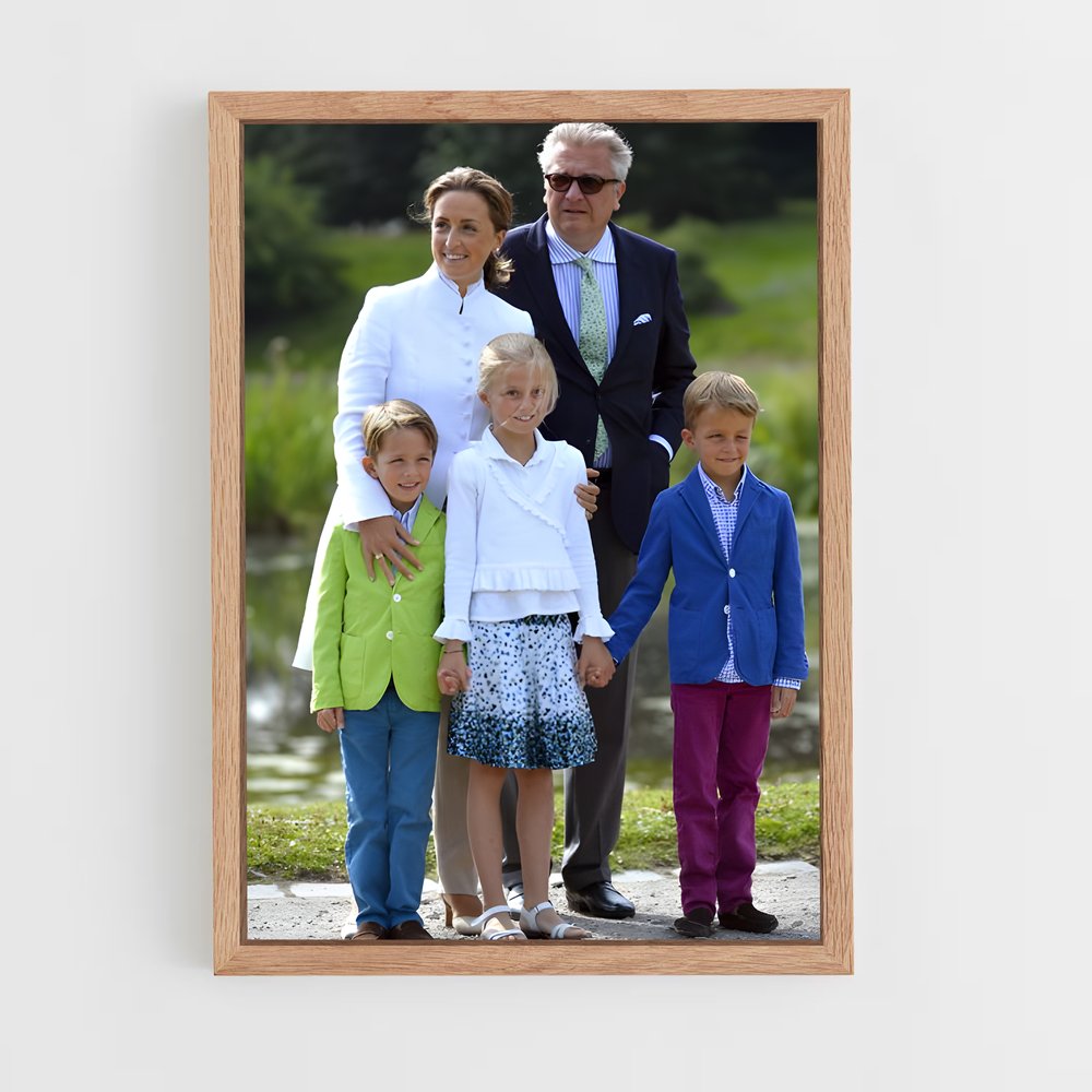 ap-belgian royal family-7 cadre Bois clair