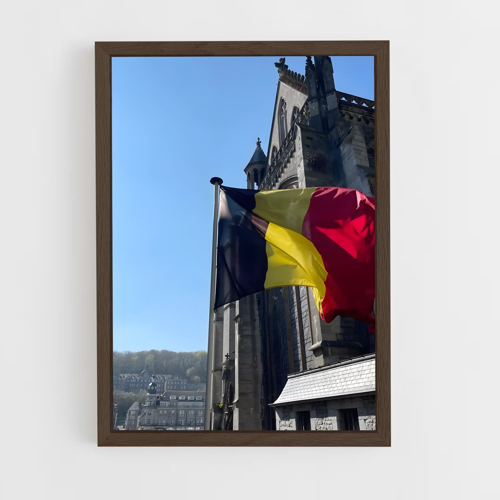 ap-belgium flag-2 cadre Bois foncé