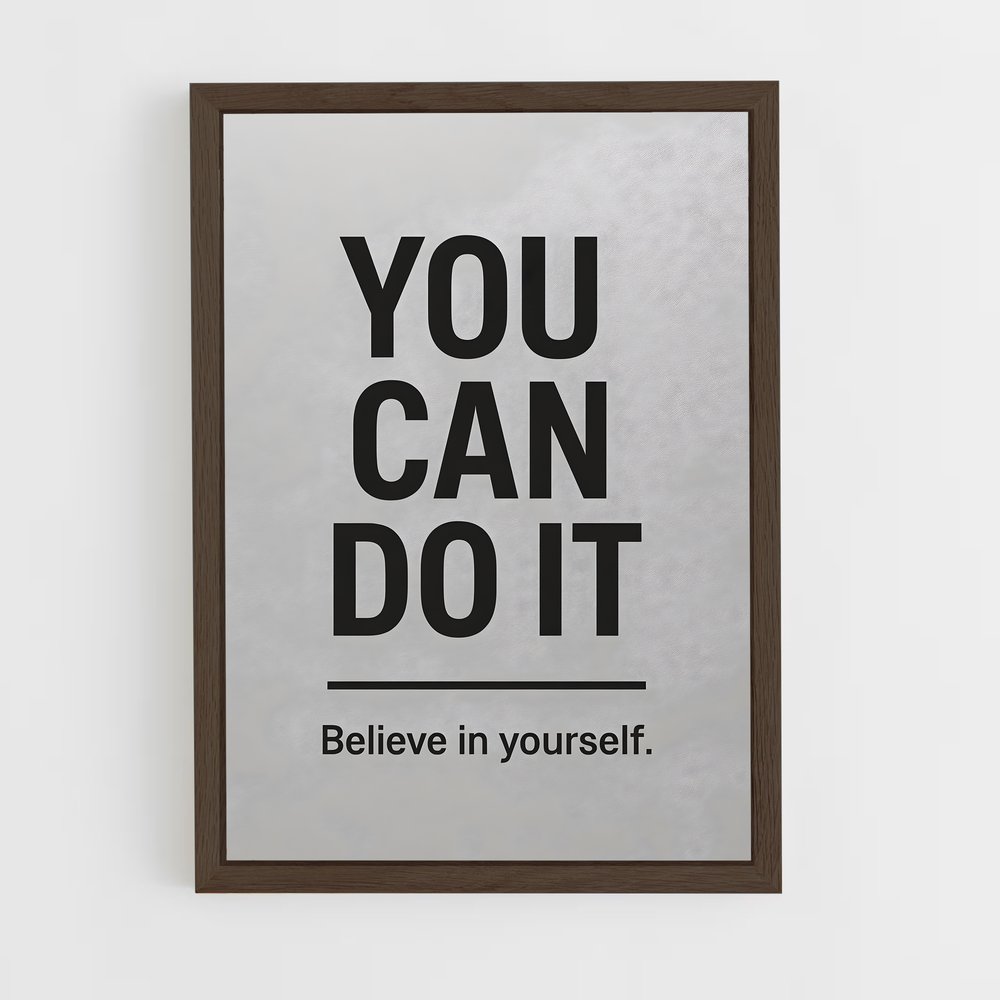 ap-believe in yourself-6 cadre Bois foncé