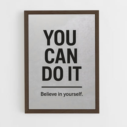 ap-believe in yourself-6 cadre Bois foncé