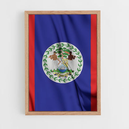 ap-belize flag-1 cadre Bois clair