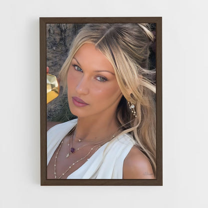 ap-bella hadid-3 cadre Bois foncé