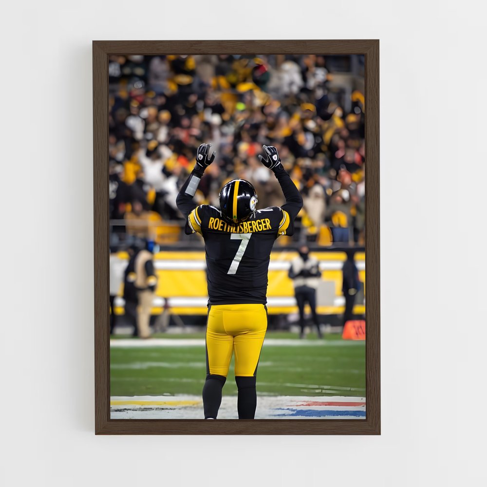 ap-ben roethlisberger-1 cadre Bois foncé