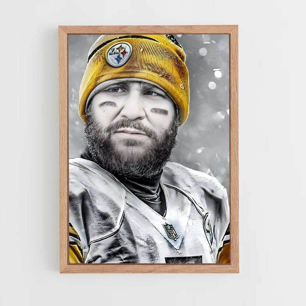 ap-ben roethlisberger-5 cadre Bois clair