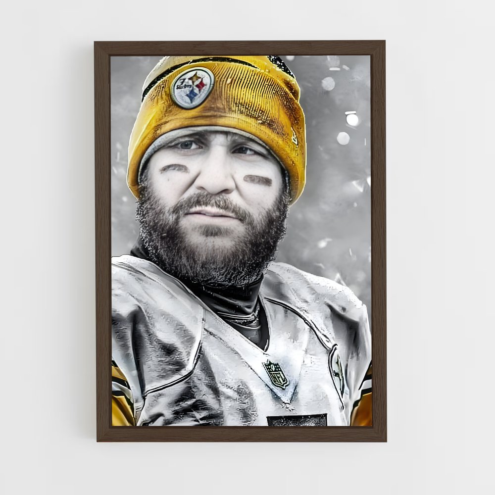 ap-ben roethlisberger-5 cadre Bois foncé