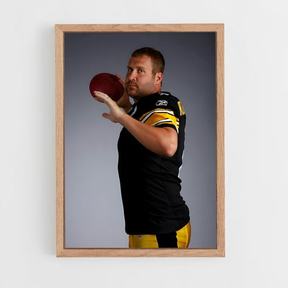 ap-ben roethlisberger-7 cadre Bois clair