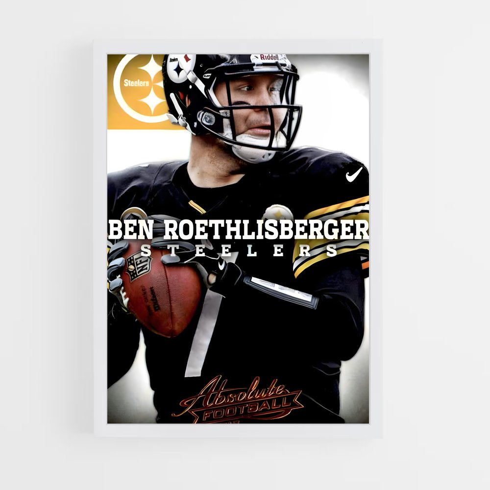 ap-ben roethlisberger-8 cadre Blanc