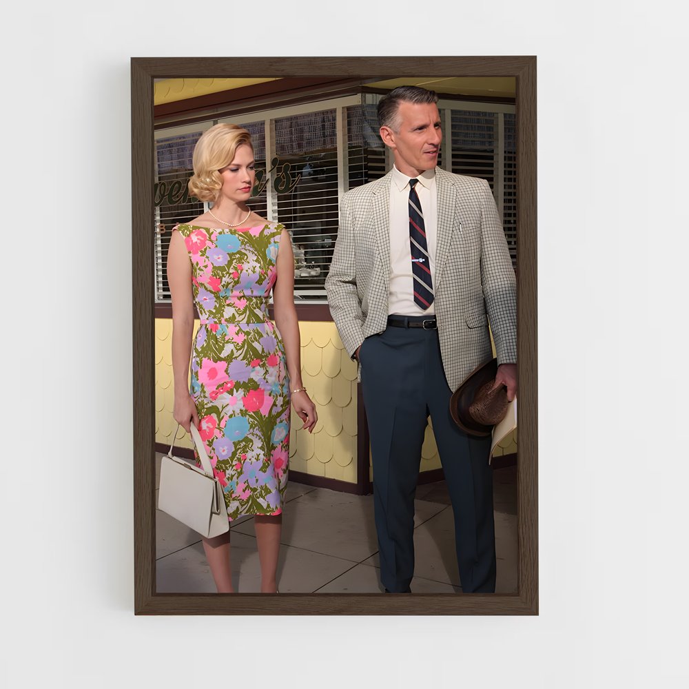 ap-betty draper-4 cadre Bois foncé
