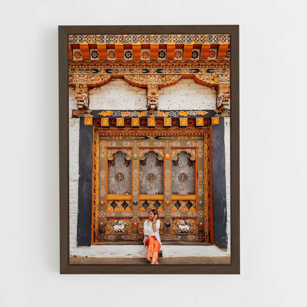 ap-bhutan-7 cadre Bois foncé