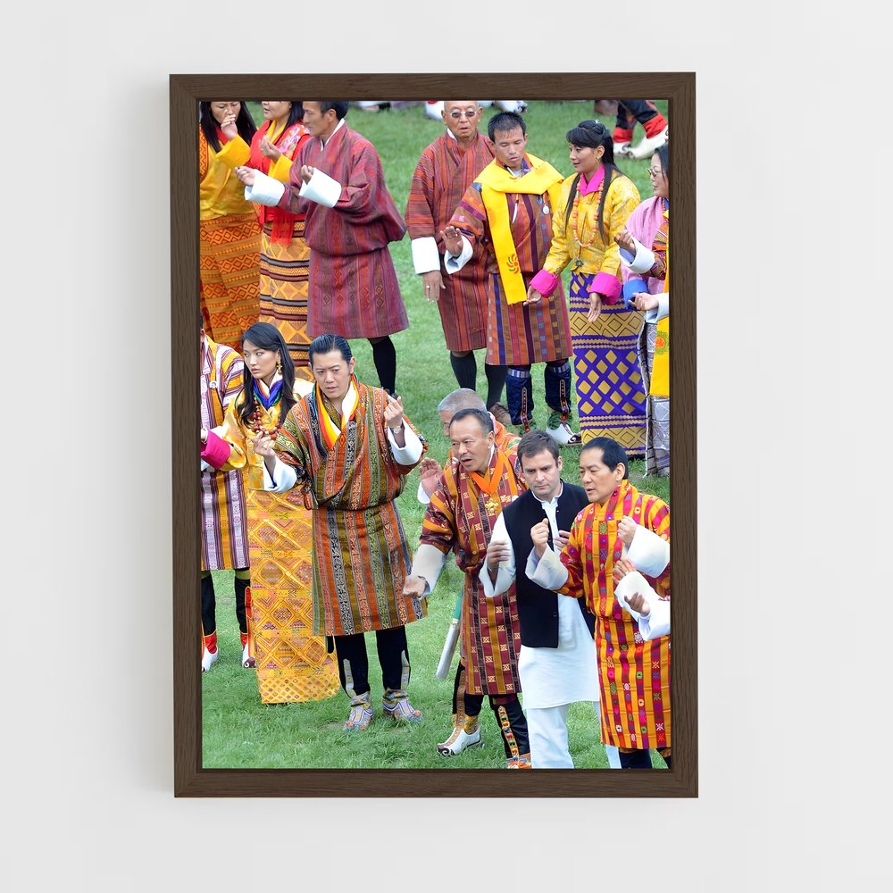 ap-bhutanese royal family-3 cadre Bois foncé