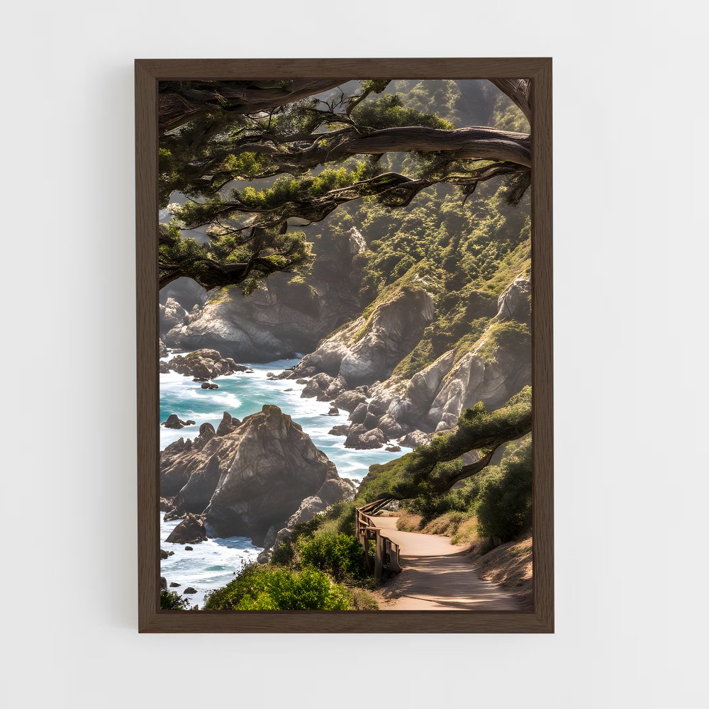 ap-big sur cliffs-2 cadre Bois foncé