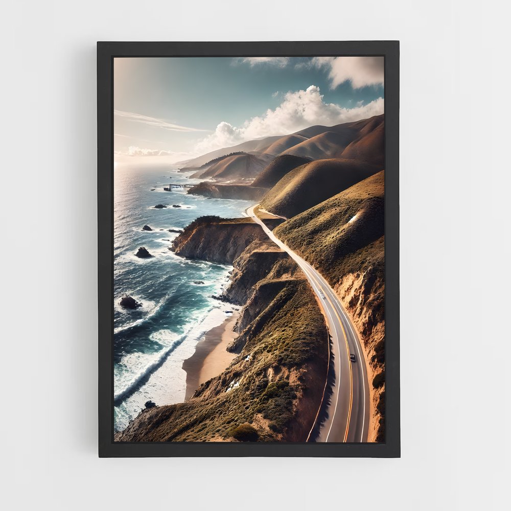 ap-big sur cliffs-6 cadre Noir