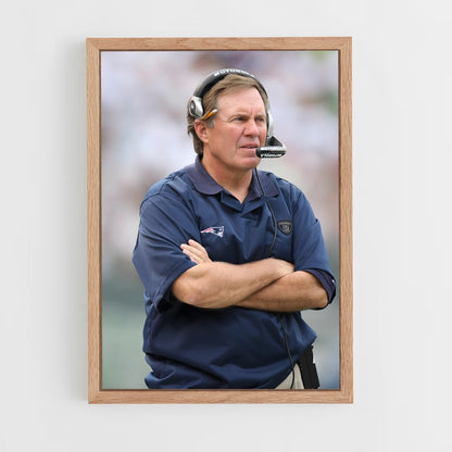 ap-bill belichick-2 cadre Bois clair