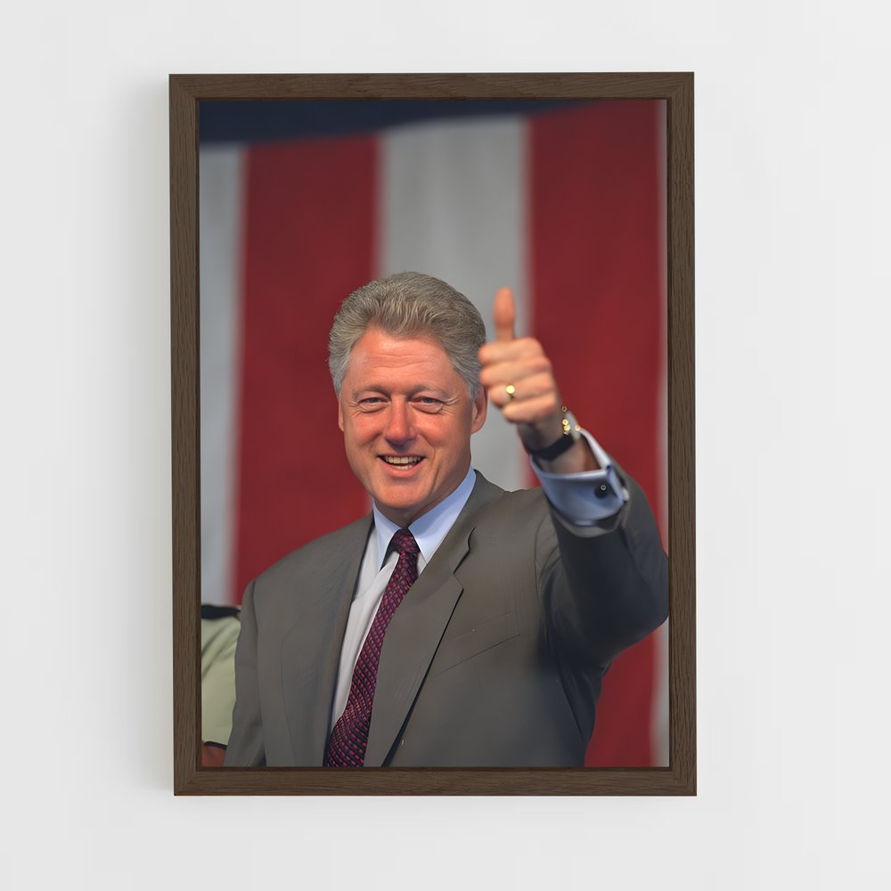 ap-bill clinton-1 cadre Bois foncé