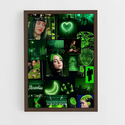 ap-billie eilish-13 cadre Bois foncé