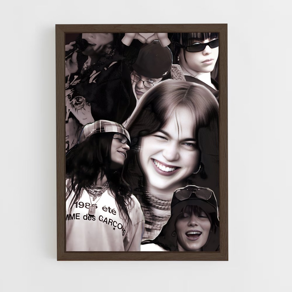 ap-billie eilish-8 cadre Bois foncé
