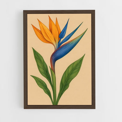 ap-bird of paradise-5 cadre Bois foncé