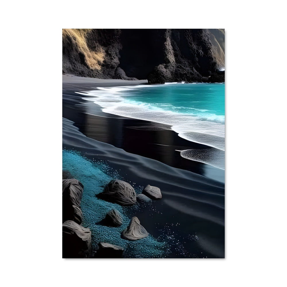 Poster Plage Sable Noir