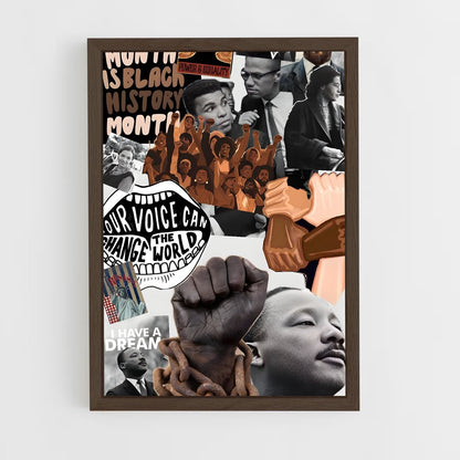 ap-black lives matter-4 cadre Bois foncé
