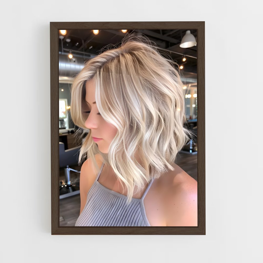ap-blonde hair-3 cadre Bois foncé
