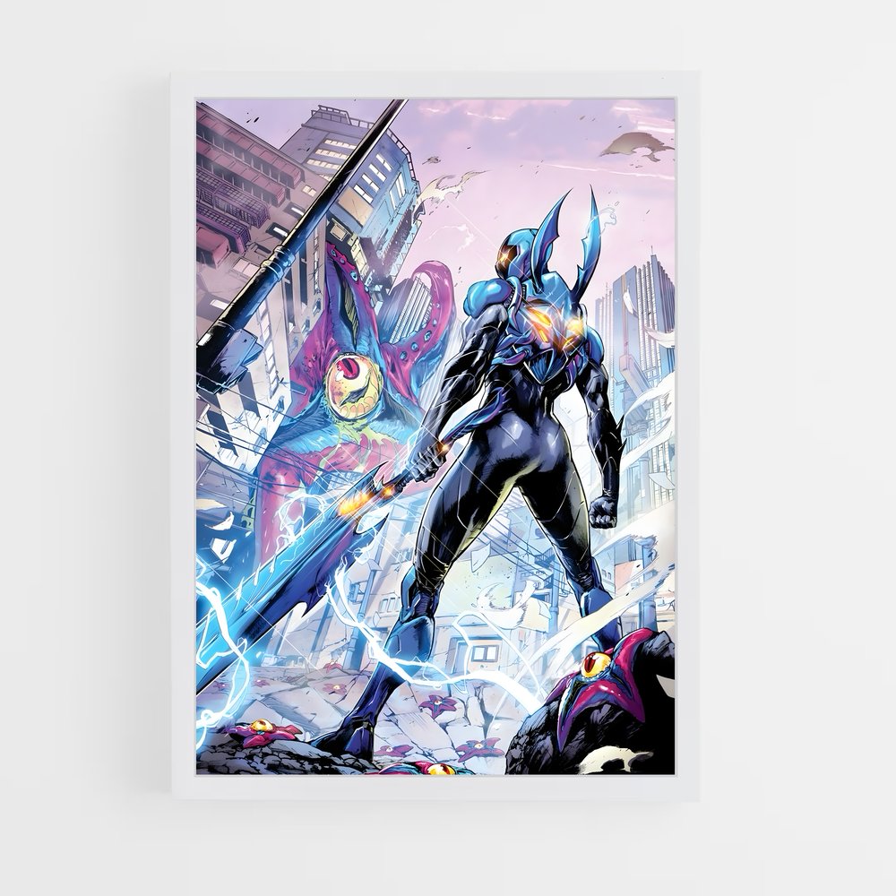 ap-blue beetle-9 cadre Blanc
