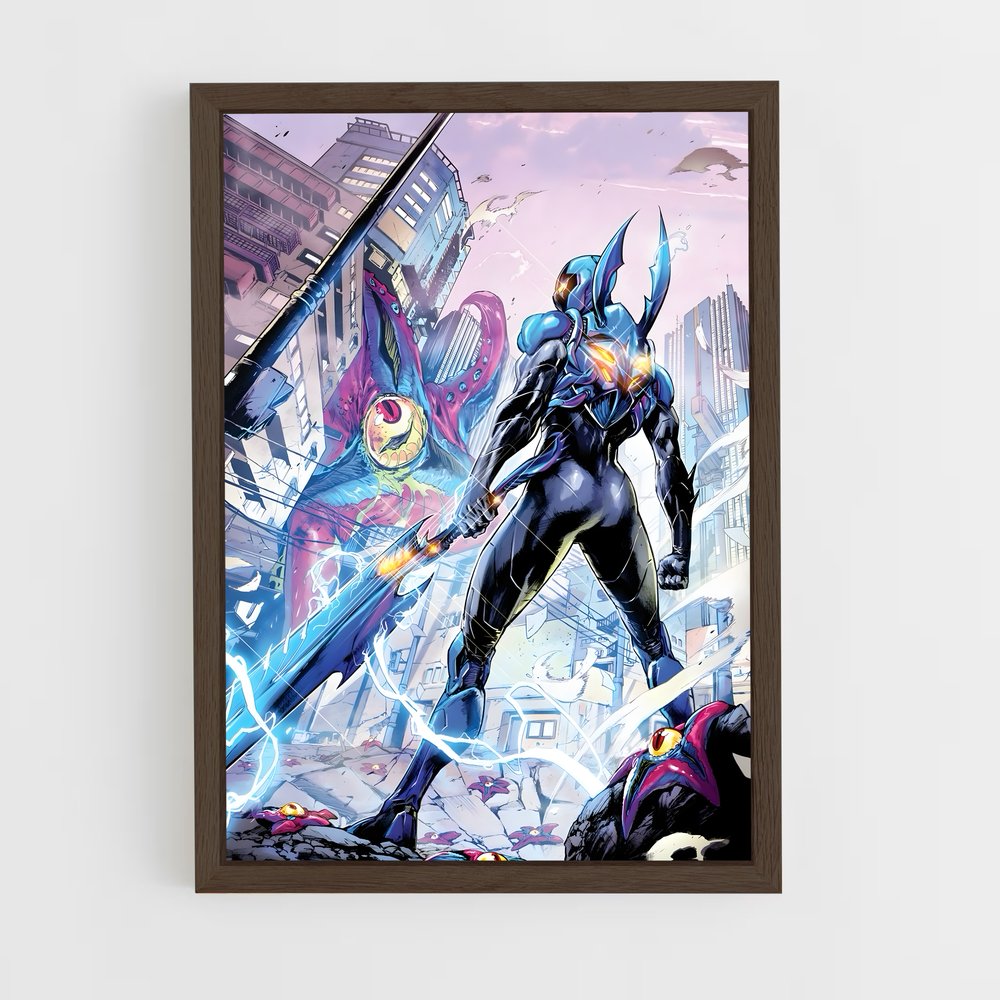 ap-blue beetle-9 cadre Bois foncé
