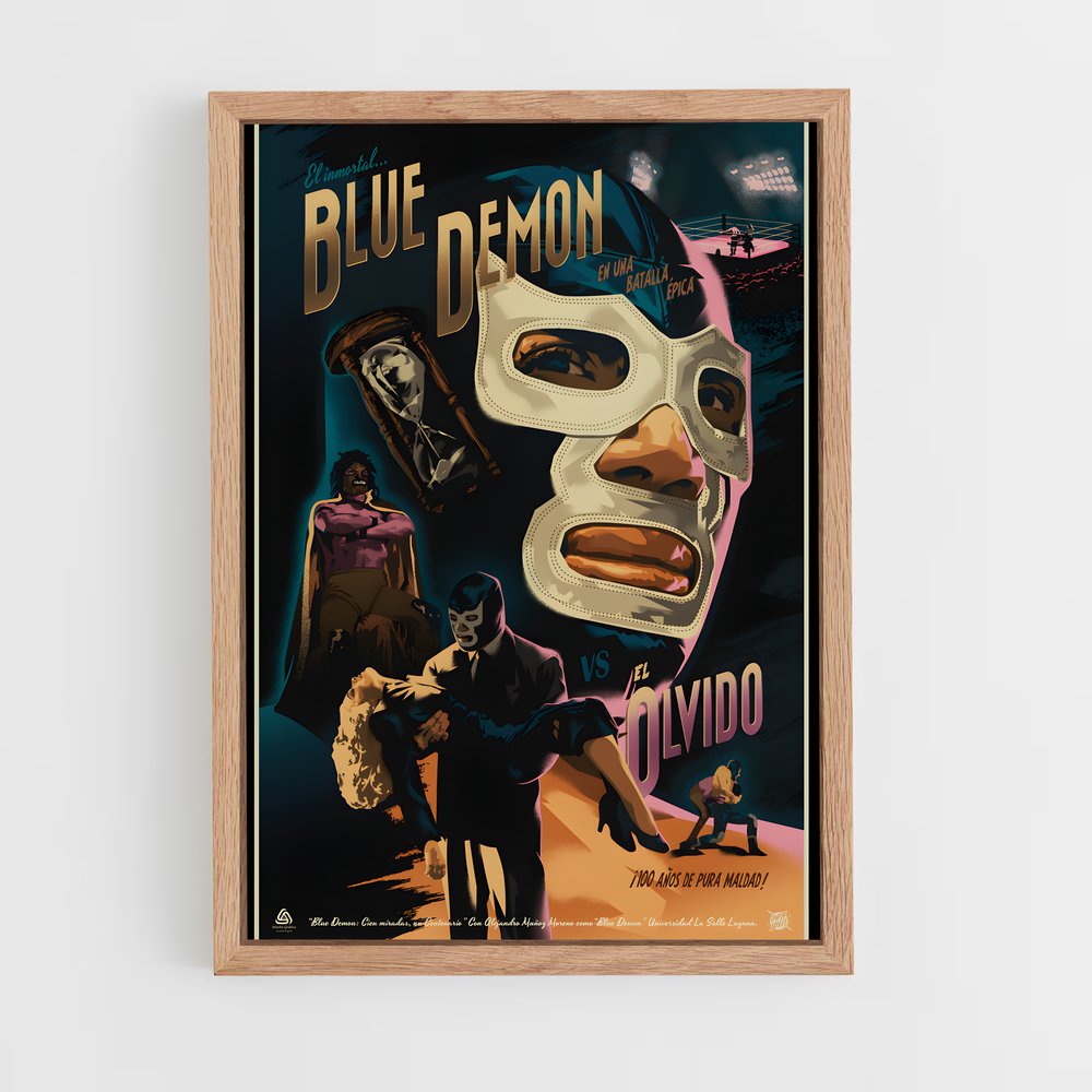 ap-blue demon-1 cadre Bois clair