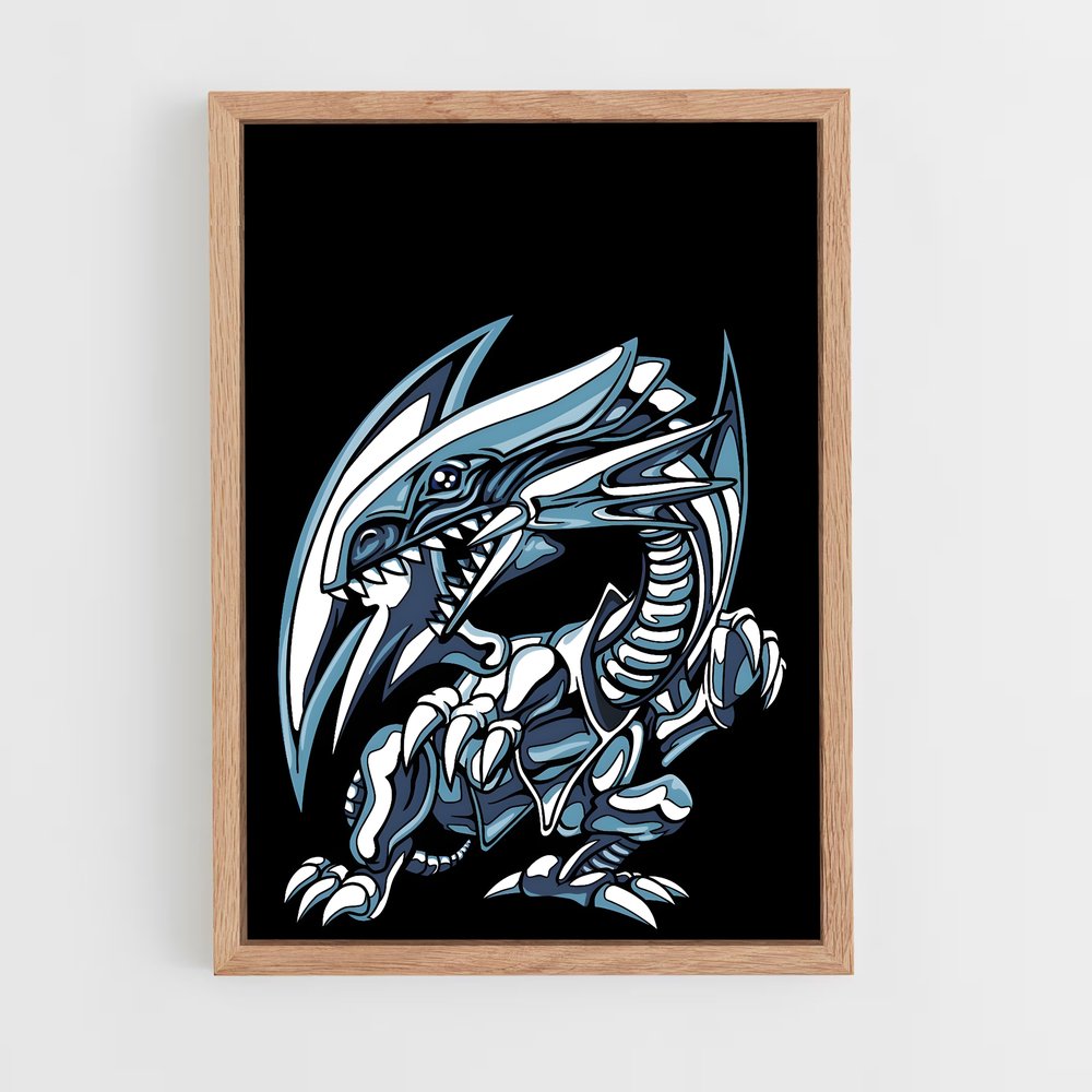 ap-blue eyes white dragon-1 cadre Bois clair