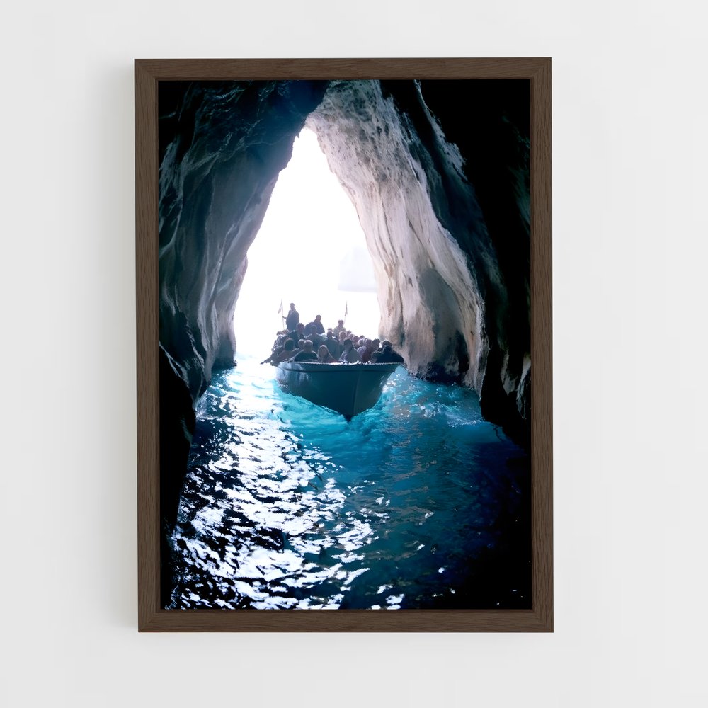 ap-blue grotto-8 cadre Bois foncé