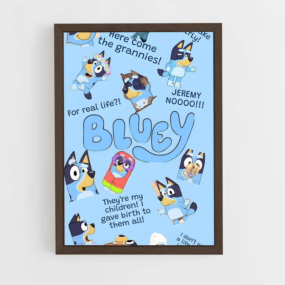 ap-bluey-2 cadre Bois foncé