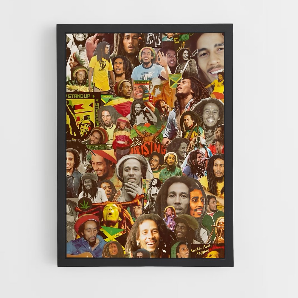ap-bob marley-8 cadre Noir