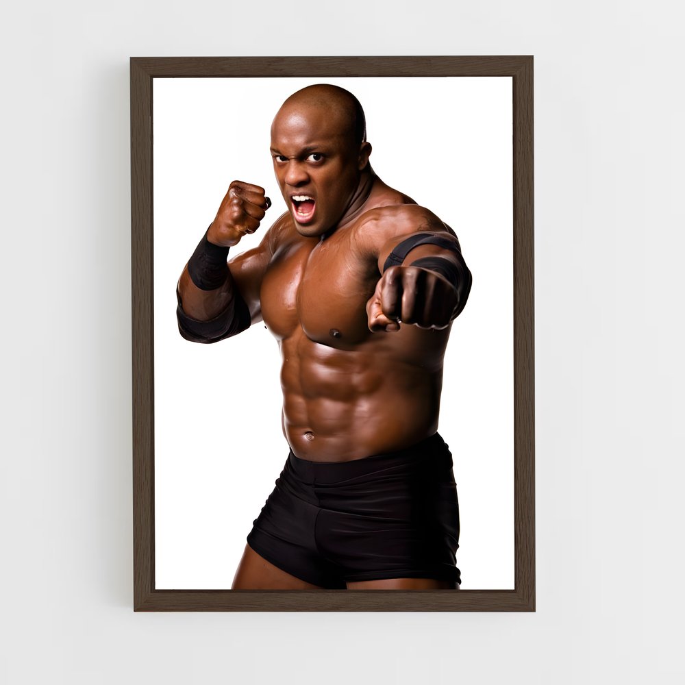 ap-bobby lashley-7 cadre Bois foncé