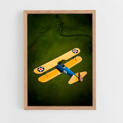 ap-boeing stearman-1 cadre Bois clair