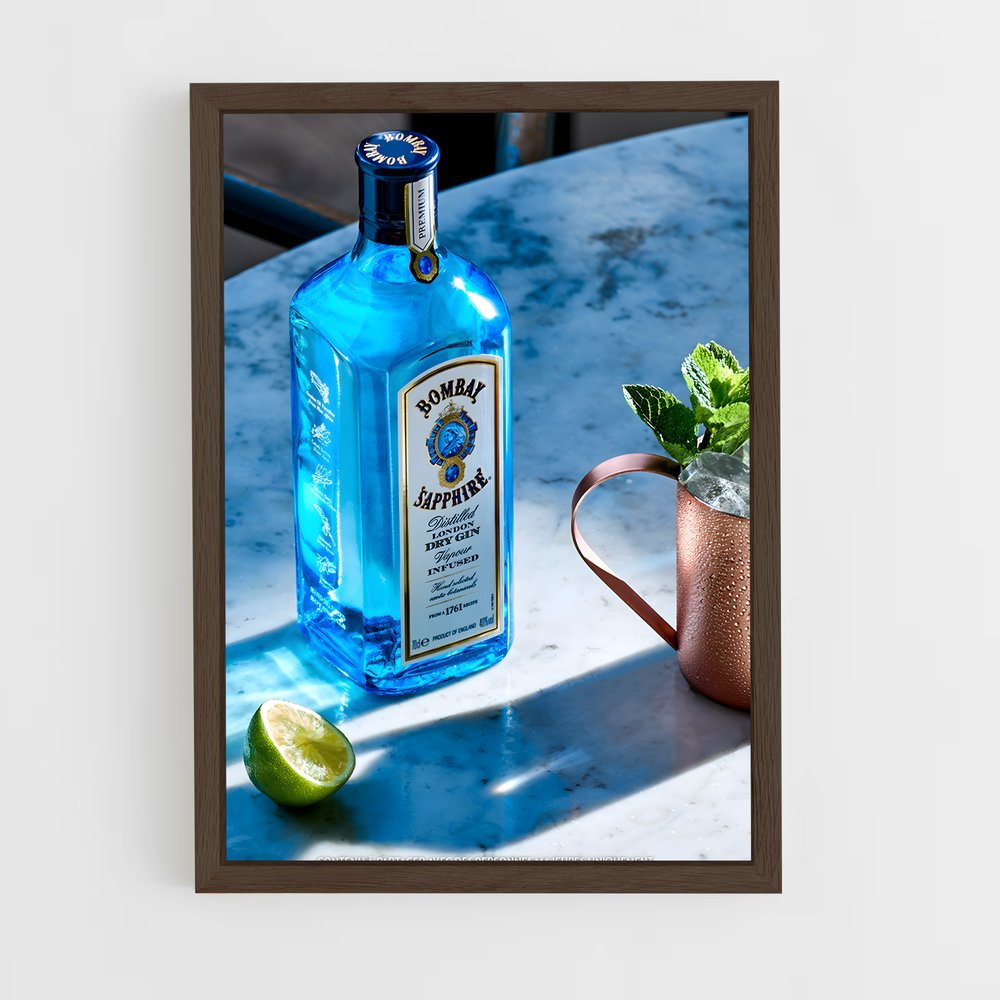 ap-bombay sapphire-3 cadre Bois foncé