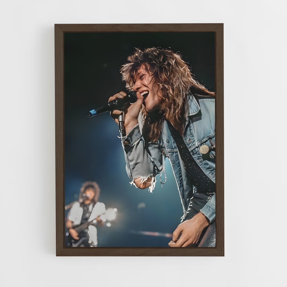 ap-bon jovi-1 cadre Bois foncé
