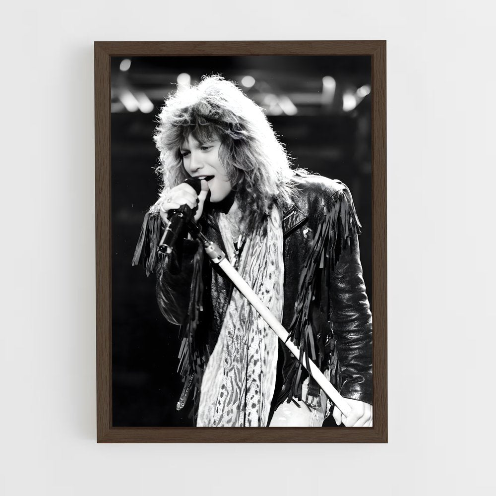 ap-bon jovi-2 cadre Bois foncé