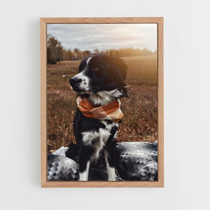 ap-border collie-4 cadre Bois clair