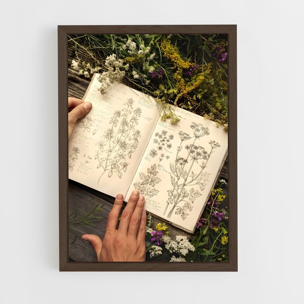 ap-botanical-10 cadre Bois foncé