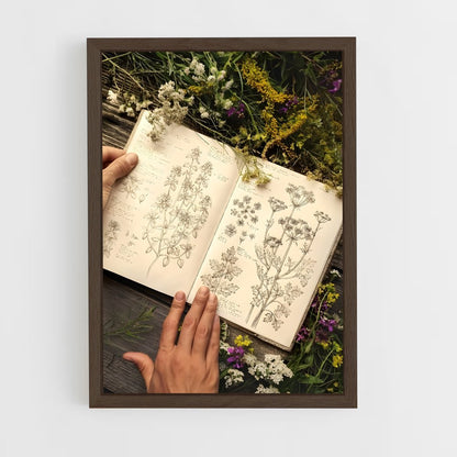 ap-botanical-10 cadre Bois foncé