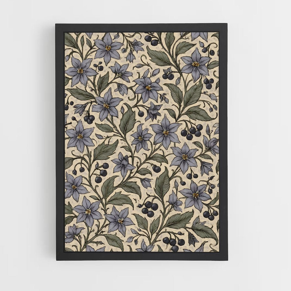 ap-botanical patterns-1 cadre Noir