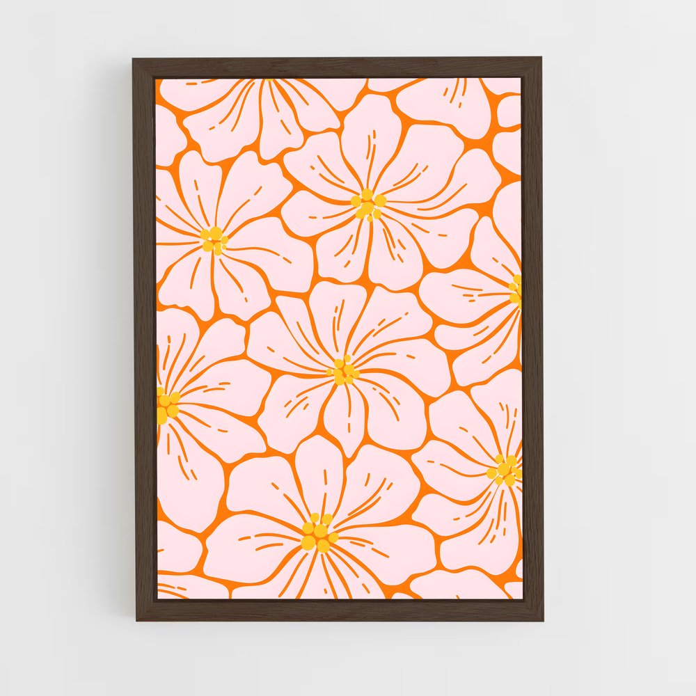 ap-botanical patterns-10 cadre Bois foncé