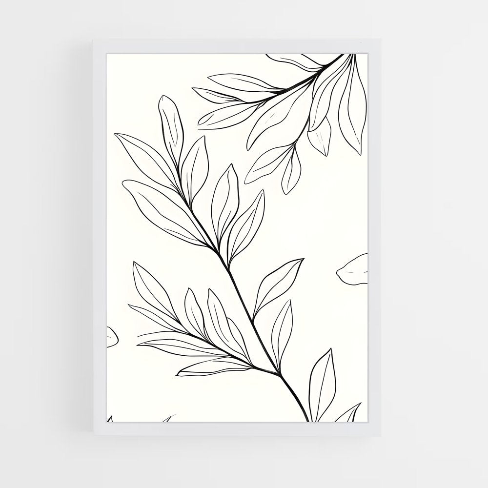 ap-botanical patterns-11 cadre Blanc