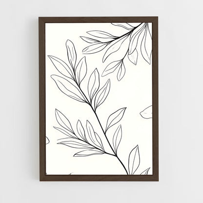 ap-botanical patterns-11 cadre Bois foncé