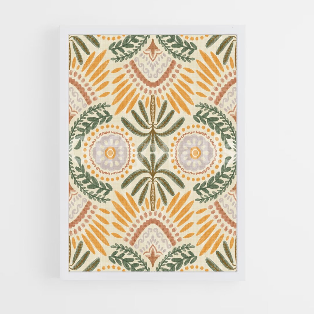 ap-botanical patterns-4 cadre Blanc