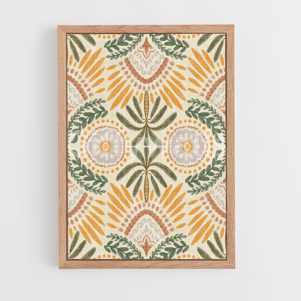 ap-botanical patterns-4 cadre Bois clair
