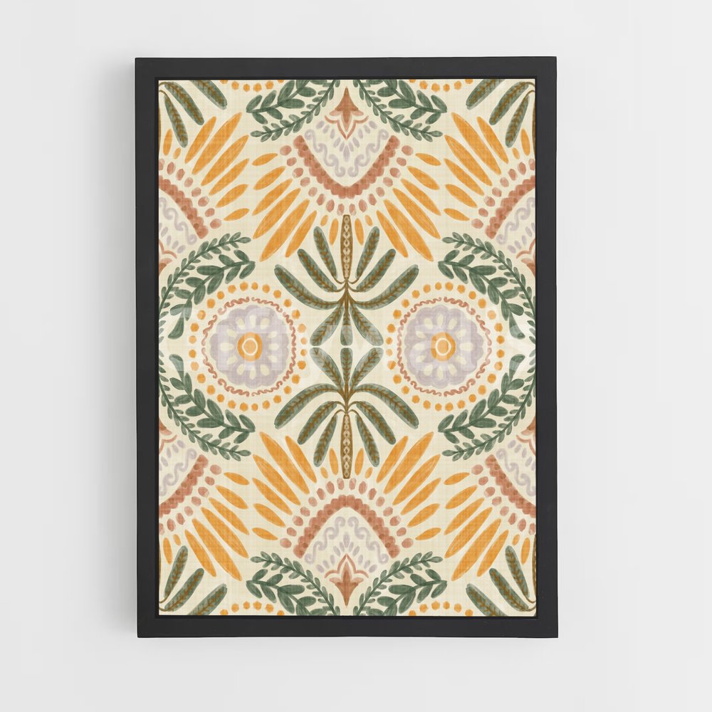 ap-botanical patterns-4 cadre Noir