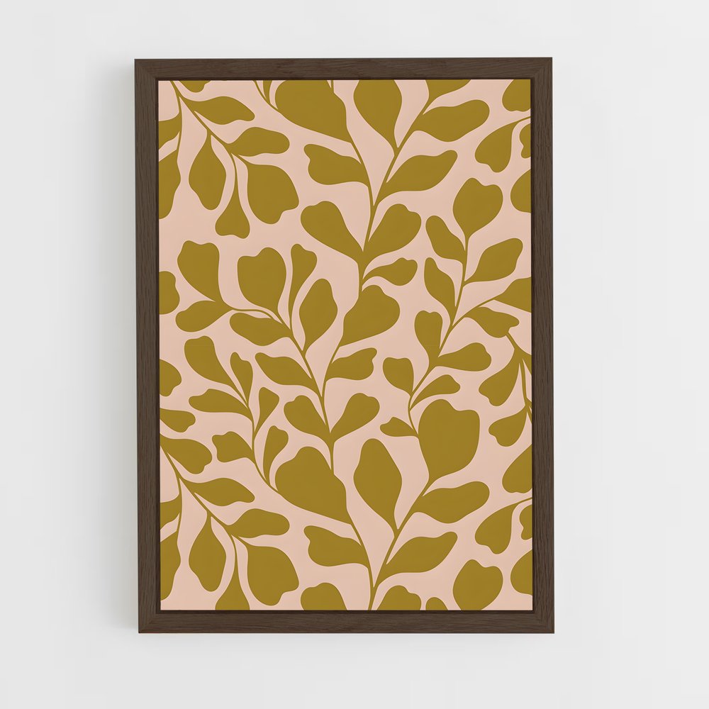 ap-botanical patterns-5 cadre Bois foncé