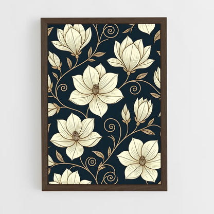 ap-botanical patterns-9 cadre Bois foncé