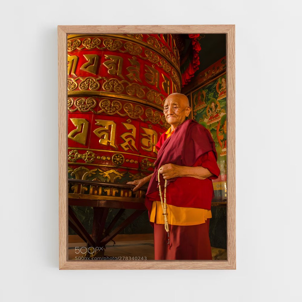 ap-boudhanath stupa-3 cadre Bois clair