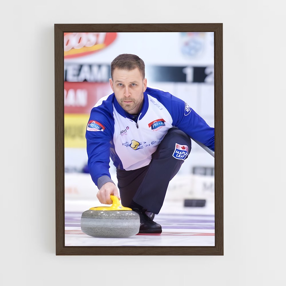 ap-brad gushue-1 cadre Bois foncé